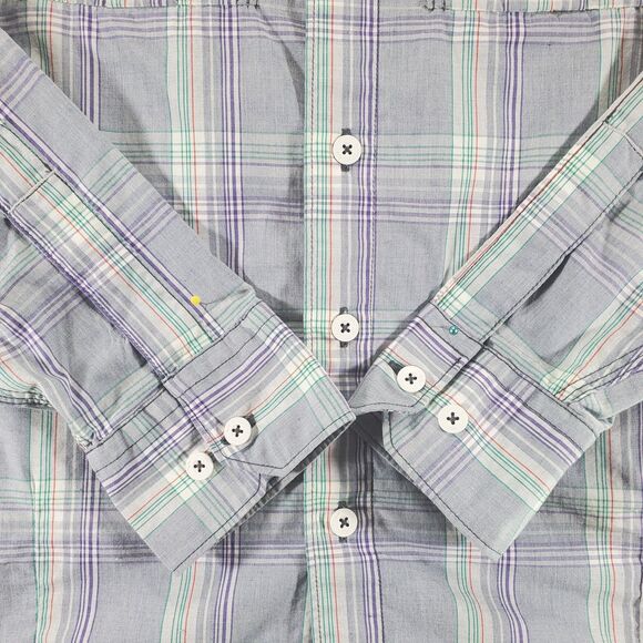 sz S G-Star Raw Viktor Chambray Plaid Men's Button Down Shirt - Picture 14 of 14